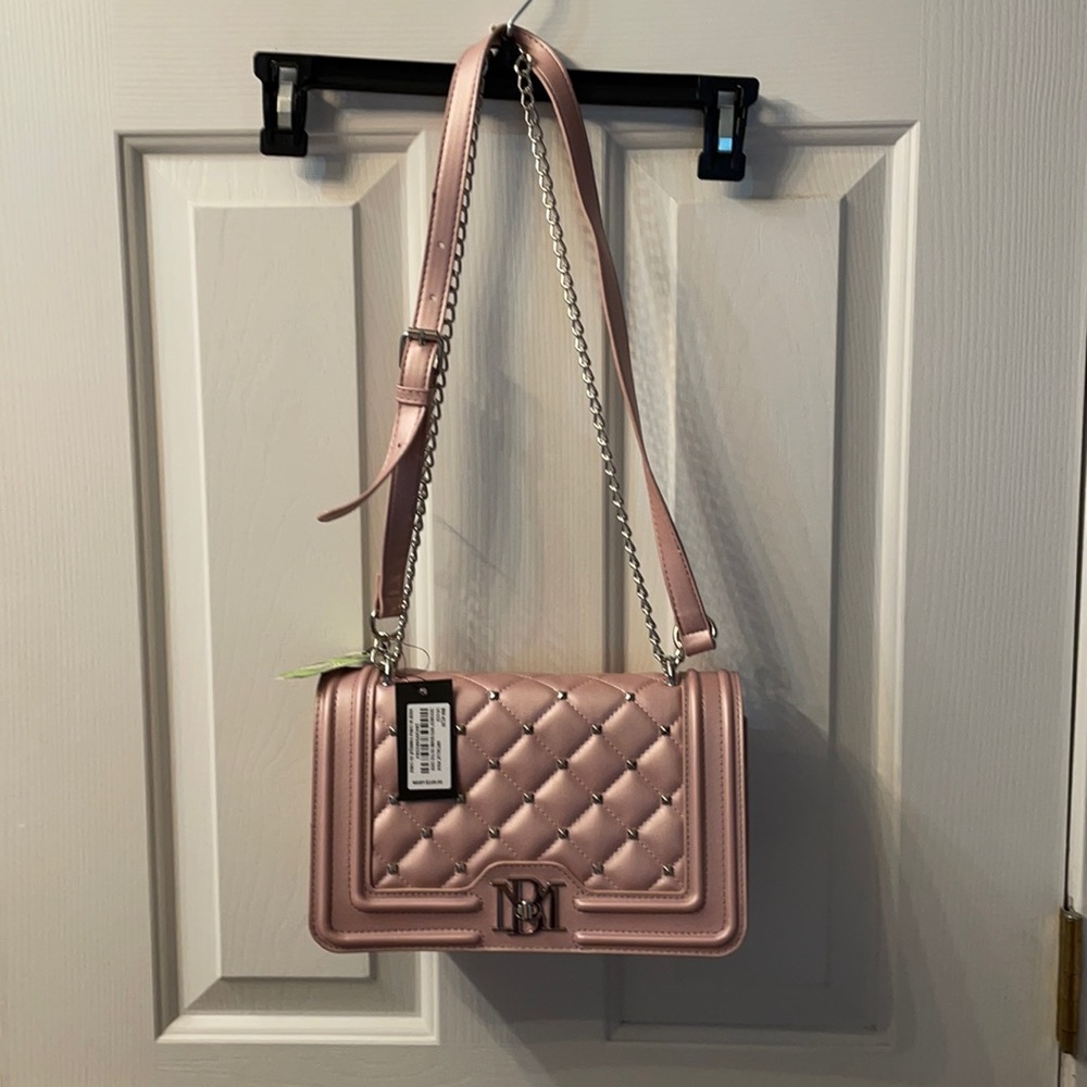 Metallic Pink Gorgeous NWTS Badgley Mischka Bag
